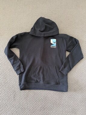 abercrombie kids Black Relaxed-Fit Hoodie